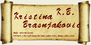 Kristina Brašnjaković vizit kartica